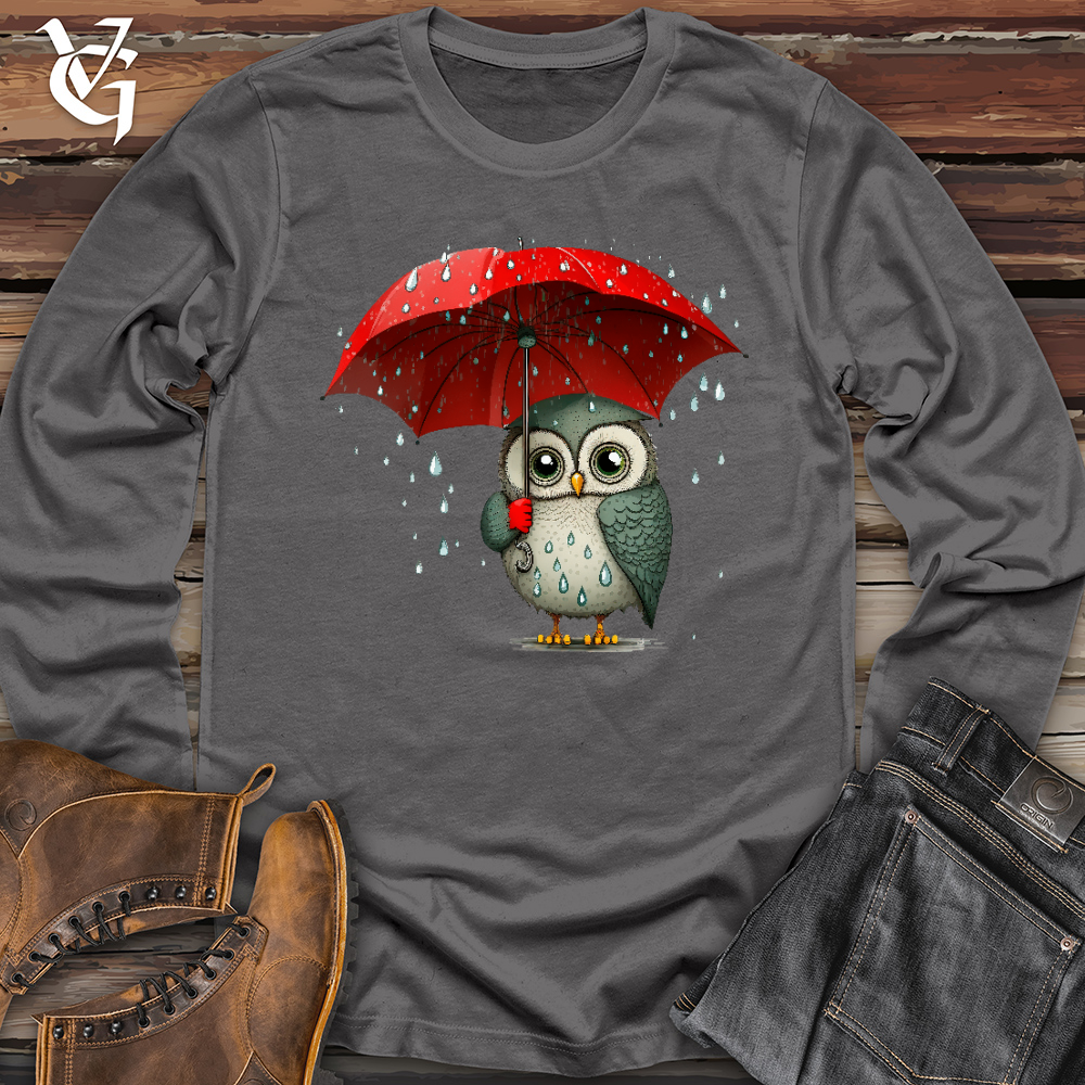 Viking Goods Owl in the Rain Long Sleeve Asphalt / L