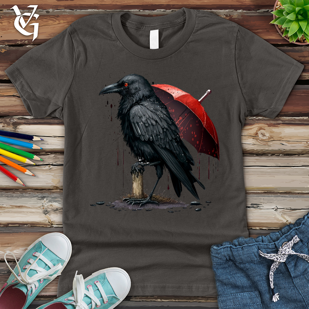 Viking Goods Raven in the Rain Youth Tee Asphalt / L