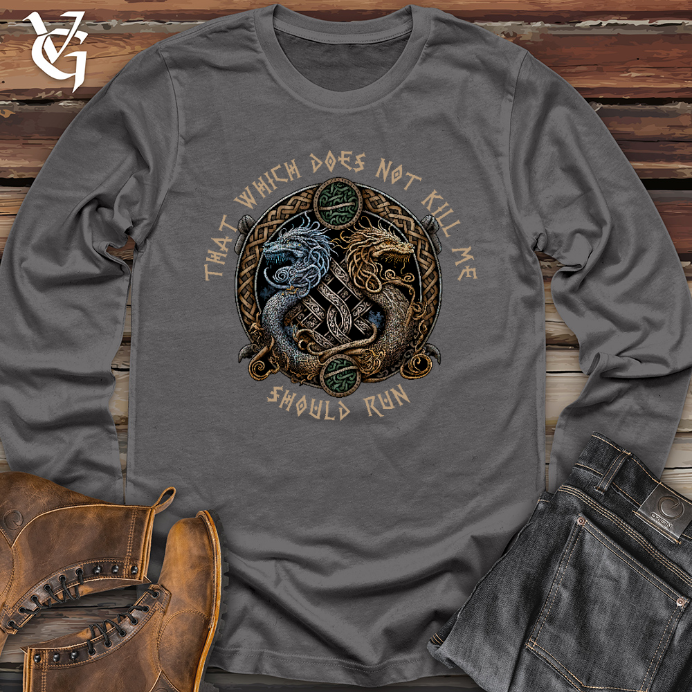 Viking Goods Should Run Dragons Long Sleeve Asphalt / L