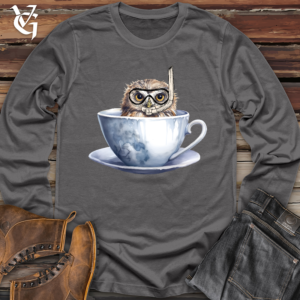 Viking Goods Snorkeling Owl Long Sleeve Asphalt / L