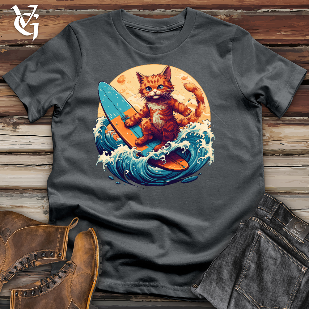 Viking Goods Surf'n Cat Cotton Tee Asphalt / L