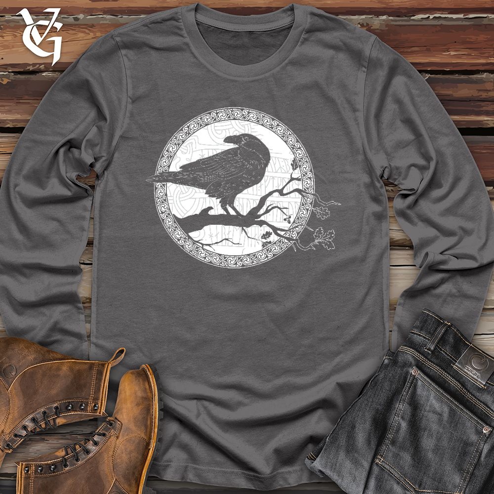 Viking Goods White Winter Raven Long Sleeve Asphalt / L