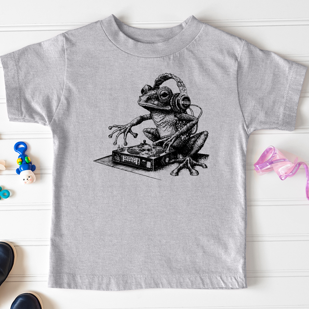 Viking Goods Dj Frog Toddler Tee Athletic Heather / 2T