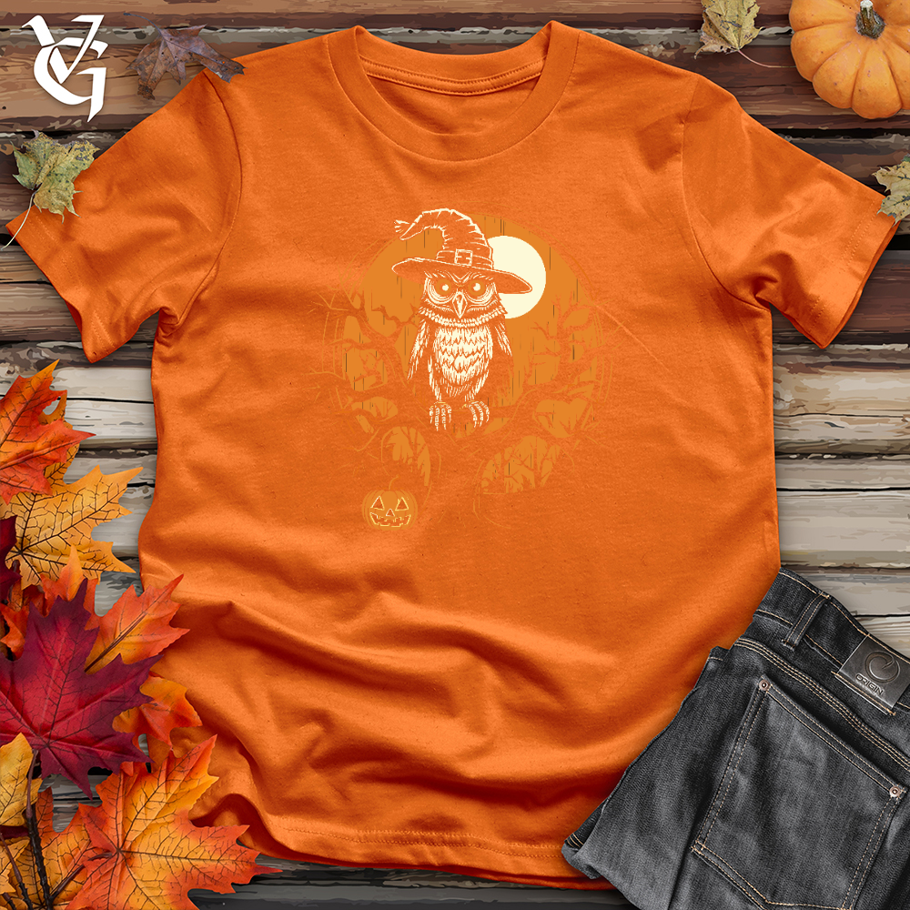 Viking Goods Mystical Owl Witch Hat Cotton Tee Autumn / L