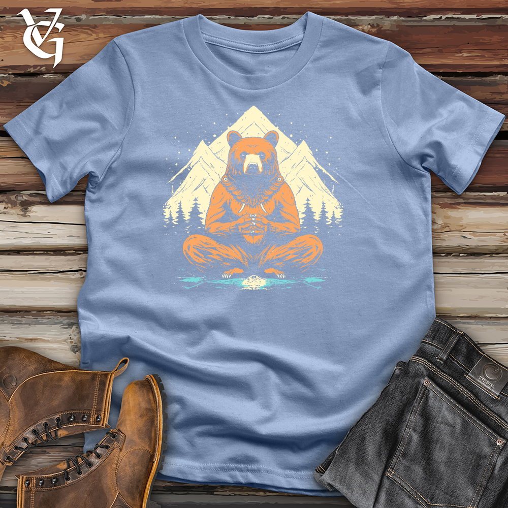 Viking Goods A Bears in Mountain Pose Cotton Tee Baby Blue / L