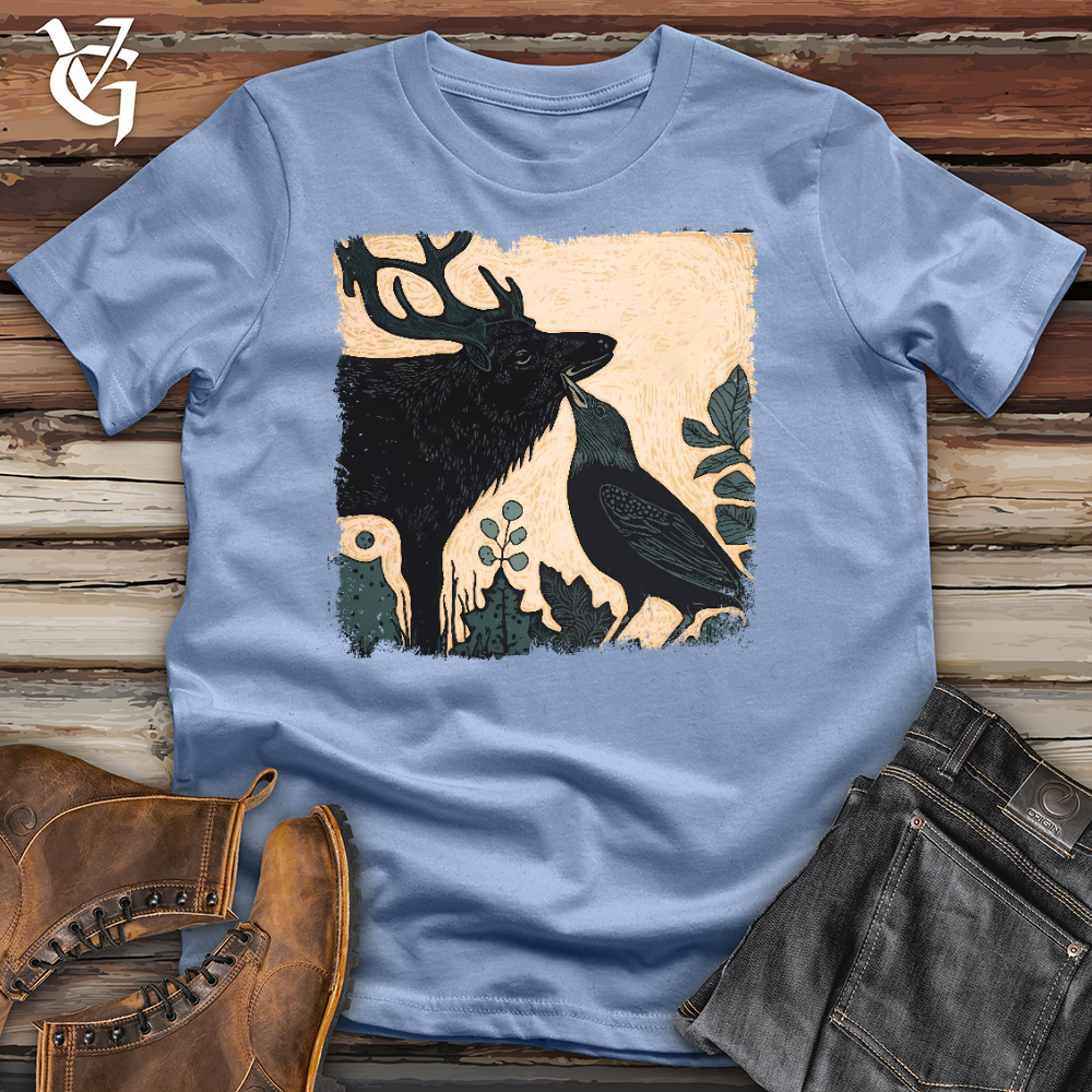 Viking Goods A Raven Friend Cotton Tee Baby Blue / L