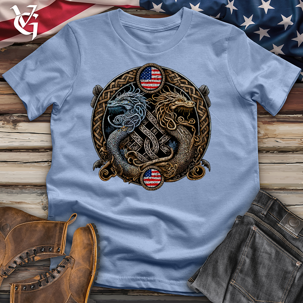 Viking Goods American Dragons Cotton Tee Baby Blue / L