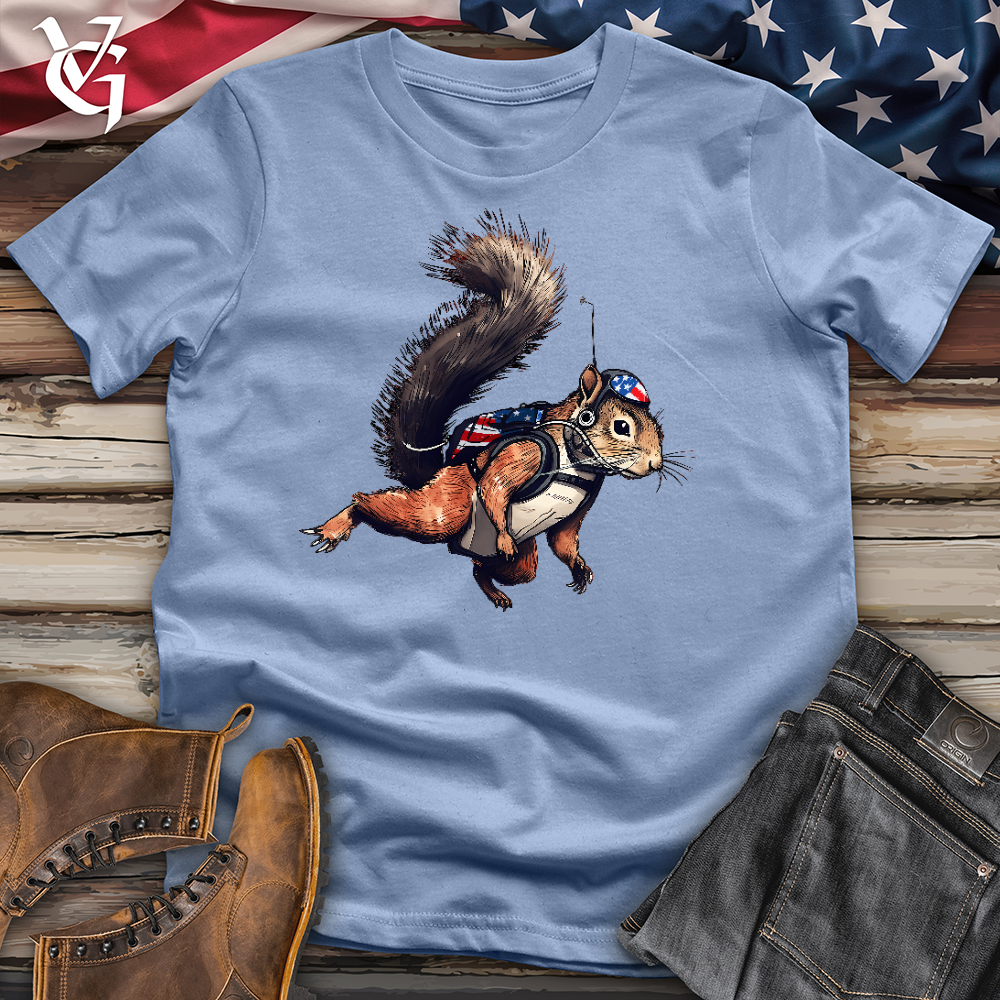 Viking Goods American Skydiving Squirrel Cotton Tee Ash / L
