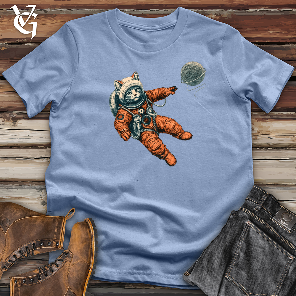 Viking Goods Astronaut Kitty Cotton Tee Baby Blue / L