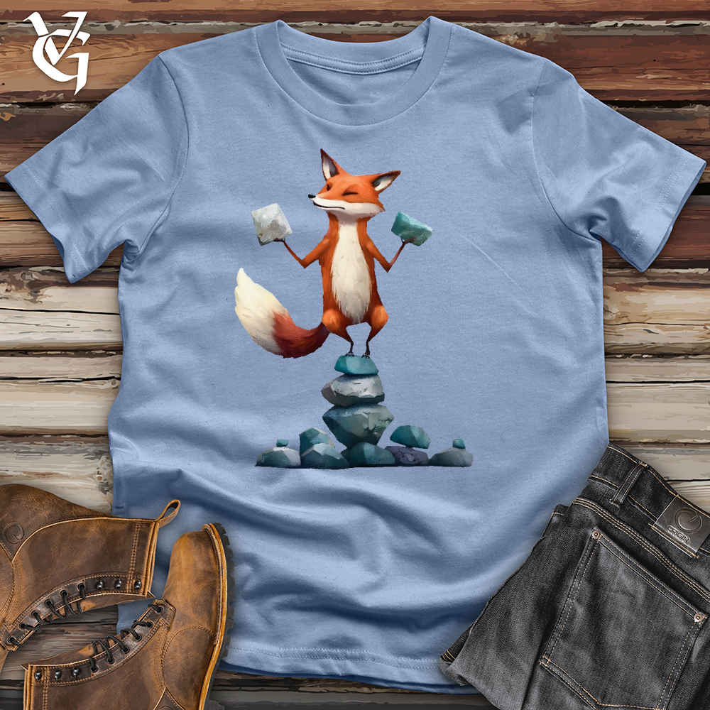 Viking Goods Balanced Fox Cotton Tee Baby Blue / L