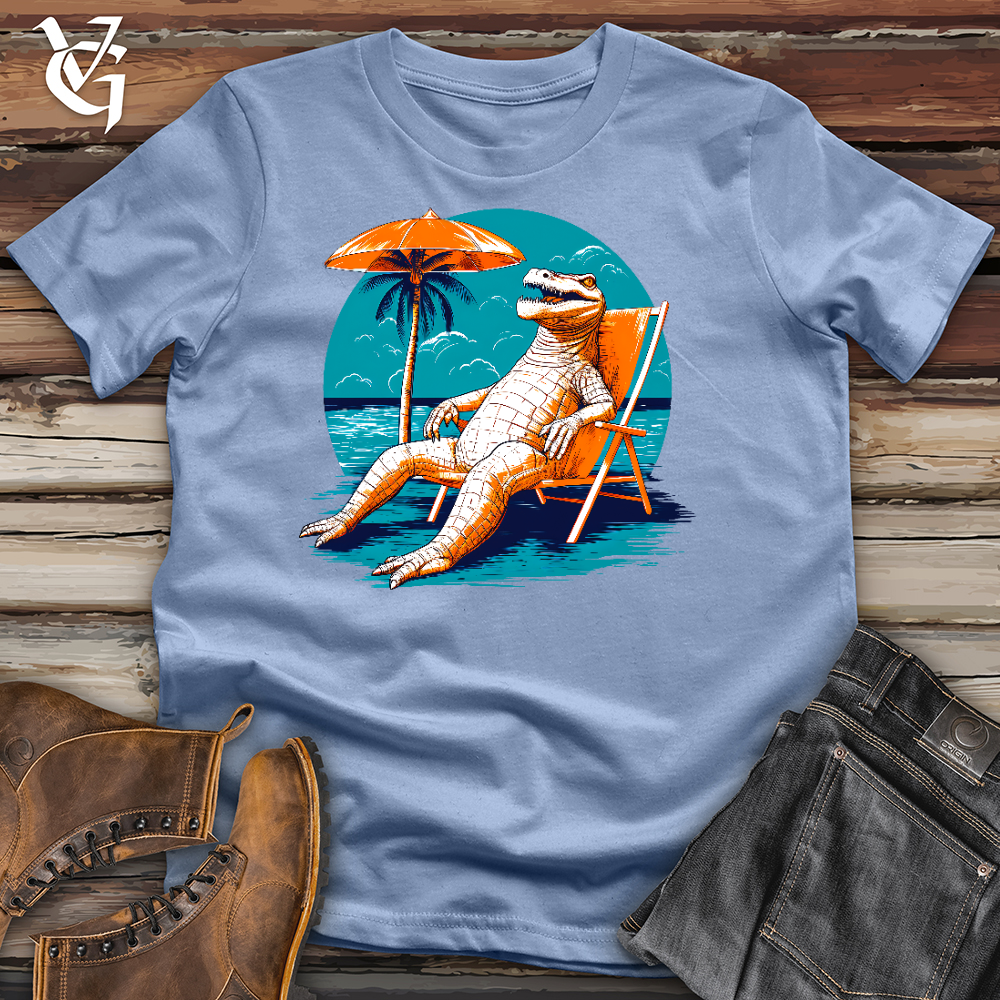 Viking Goods Chillin Crocodile Cotton Tee Baby Blue / L