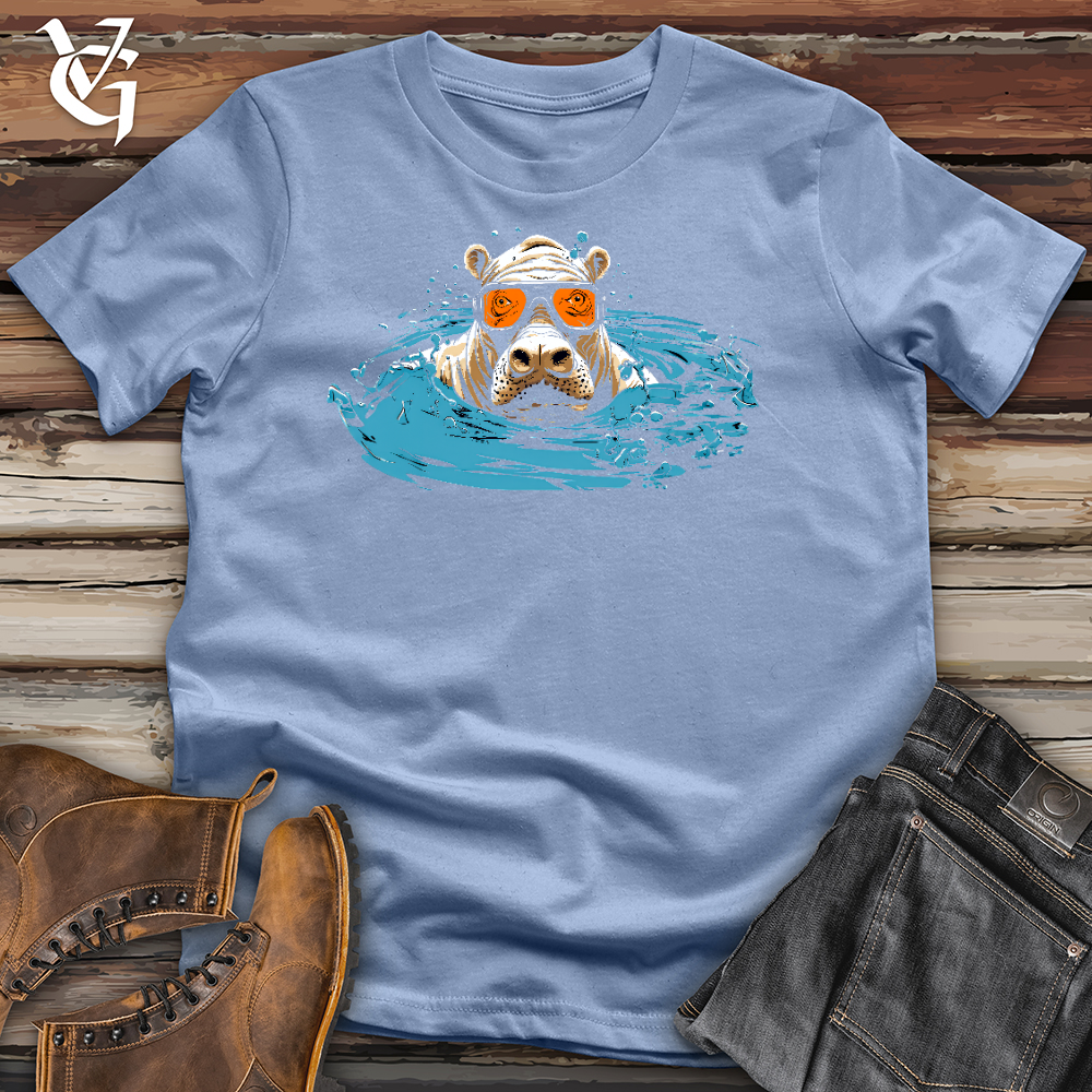 Viking Goods Chillin Hippo Cotton Tee Baby Blue / L