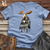 Viking Goods Coffee Drinking Moose Cotton Tee Baby Blue / L