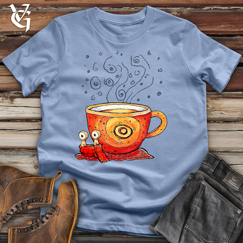 Viking Goods Coffee Snail Cotton Tee Baby Blue / L