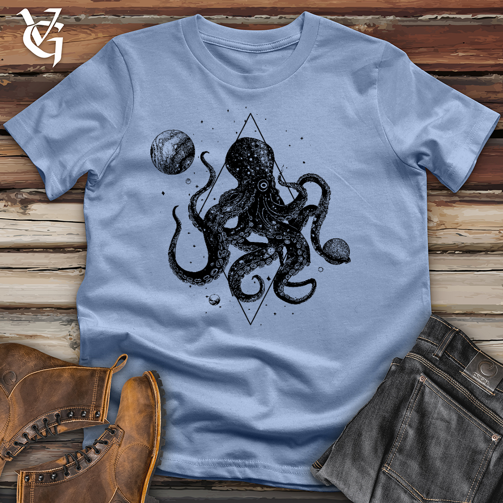Viking Goods Cosmic Octopus Cotton Tee Baby Blue / L