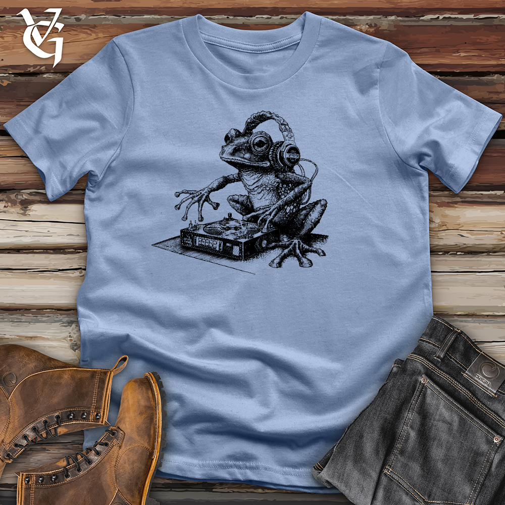 Viking Goods DJ Frog Cotton Tee Baby Blue / L