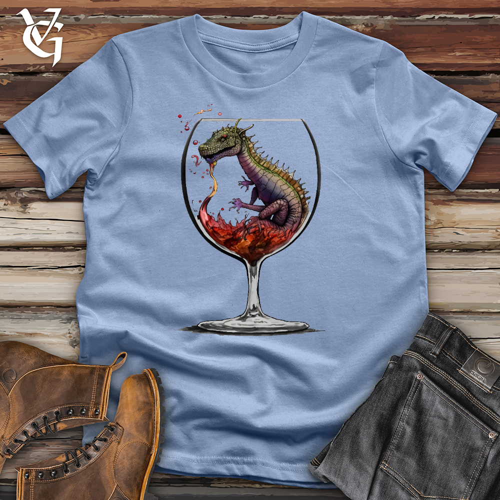 Viking Goods Dragons Drink Cotton Tee Baby Blue / L