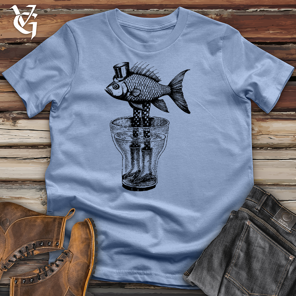 Viking Goods Fish Out Of Water Cotton Tee Baby Blue / L