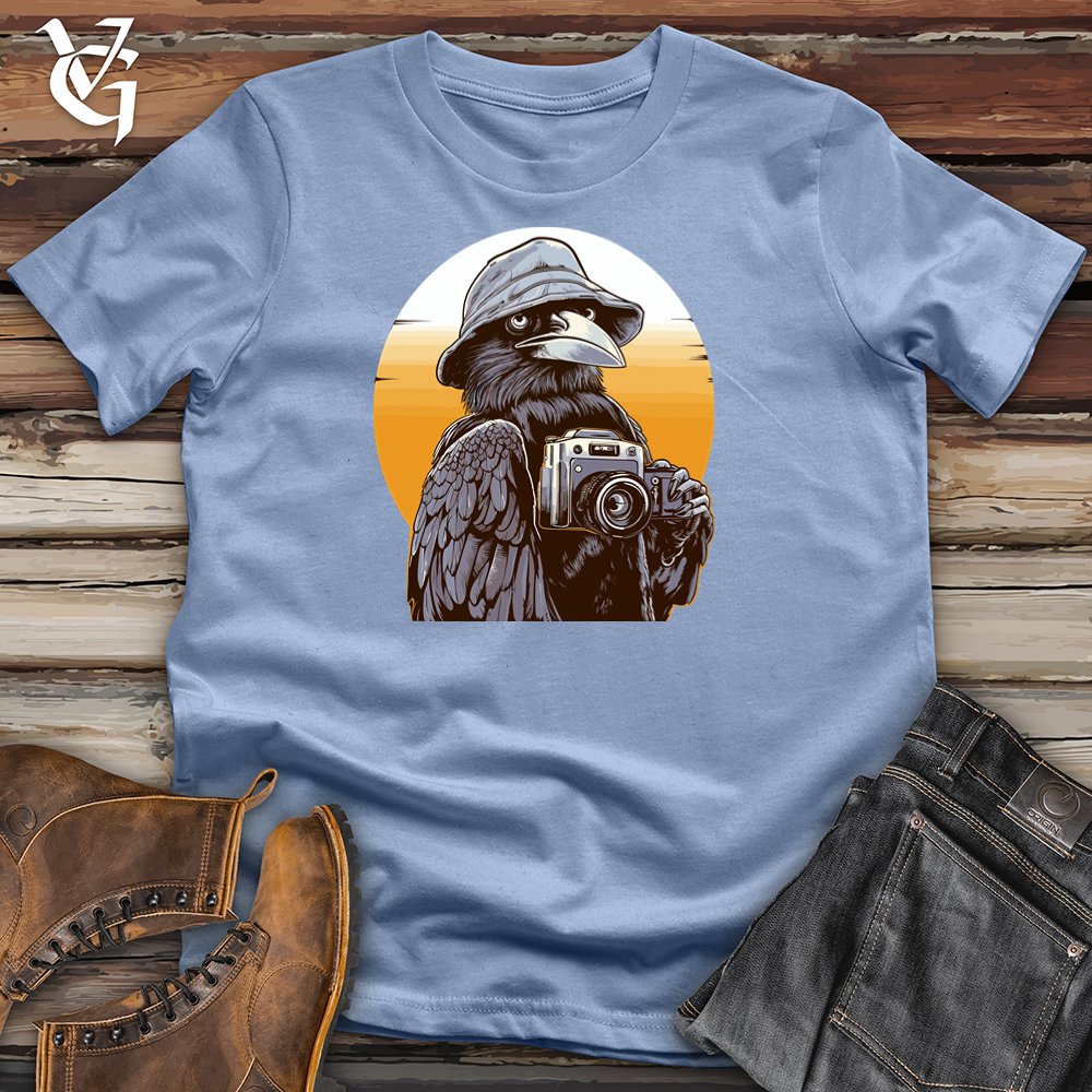 Viking Goods Flying Shutter Raven Cotton Tee Baby Blue / L