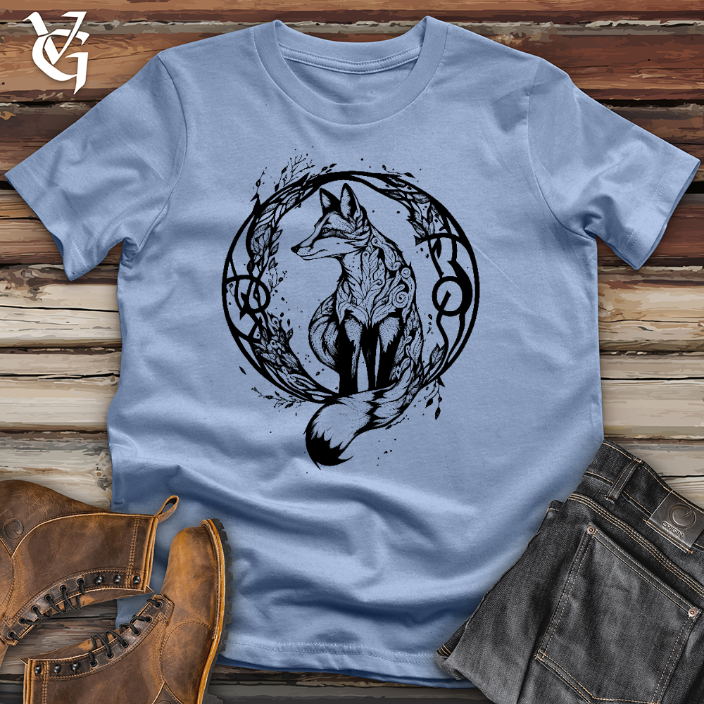 Viking Goods Fox Tattoo Cotton Tee Baby Blue / L