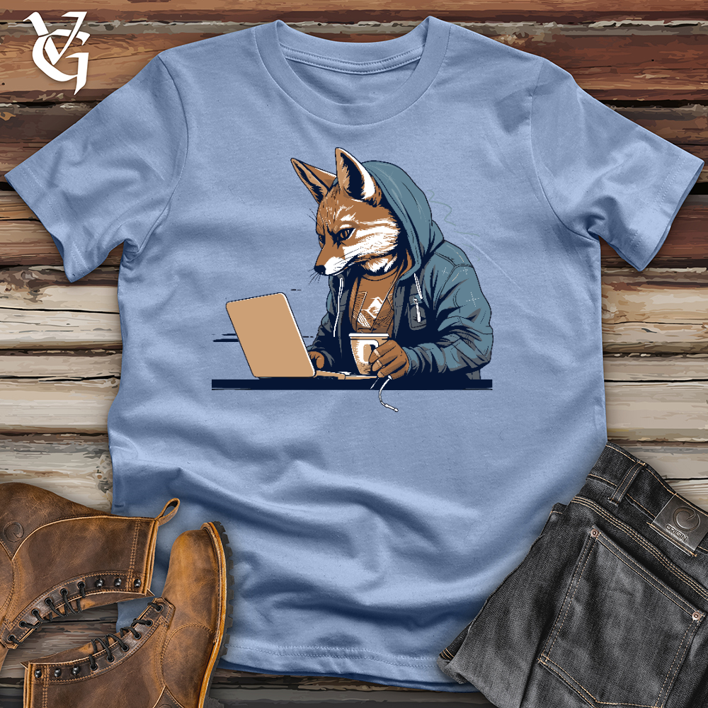 Viking Goods Foxy Tech Sip Cotton Tee Baby Blue / L