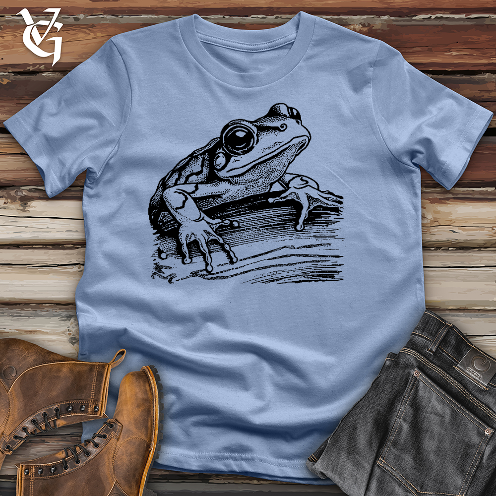 Viking Goods Frog Perch Cotton Tee Baby Blue / L