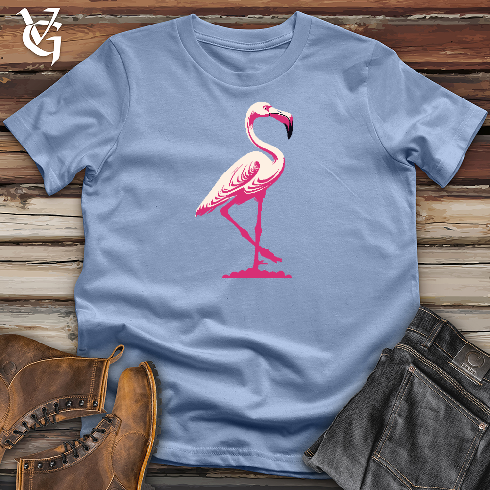 Viking Goods Graceful Flamingo Cotton Tee Baby Blue / L