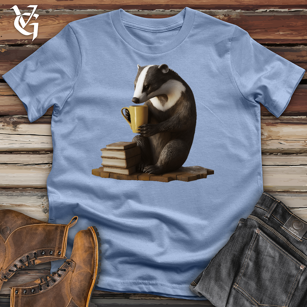 Viking Goods Honey Badger Book Club Cotton Tee Baby Blue / L