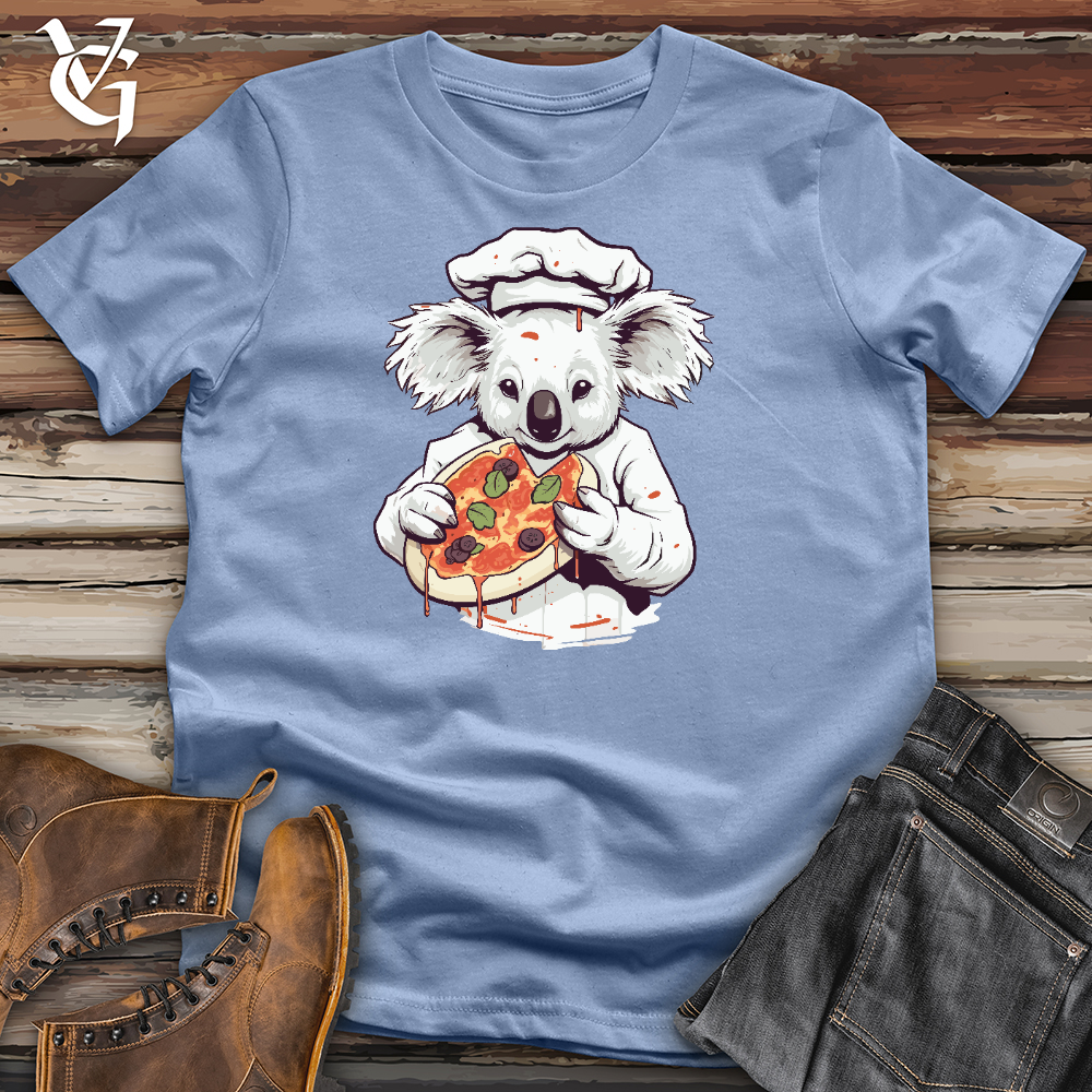 Viking Goods Koala Pizza Chef Cotton Tee Baby Blue / L