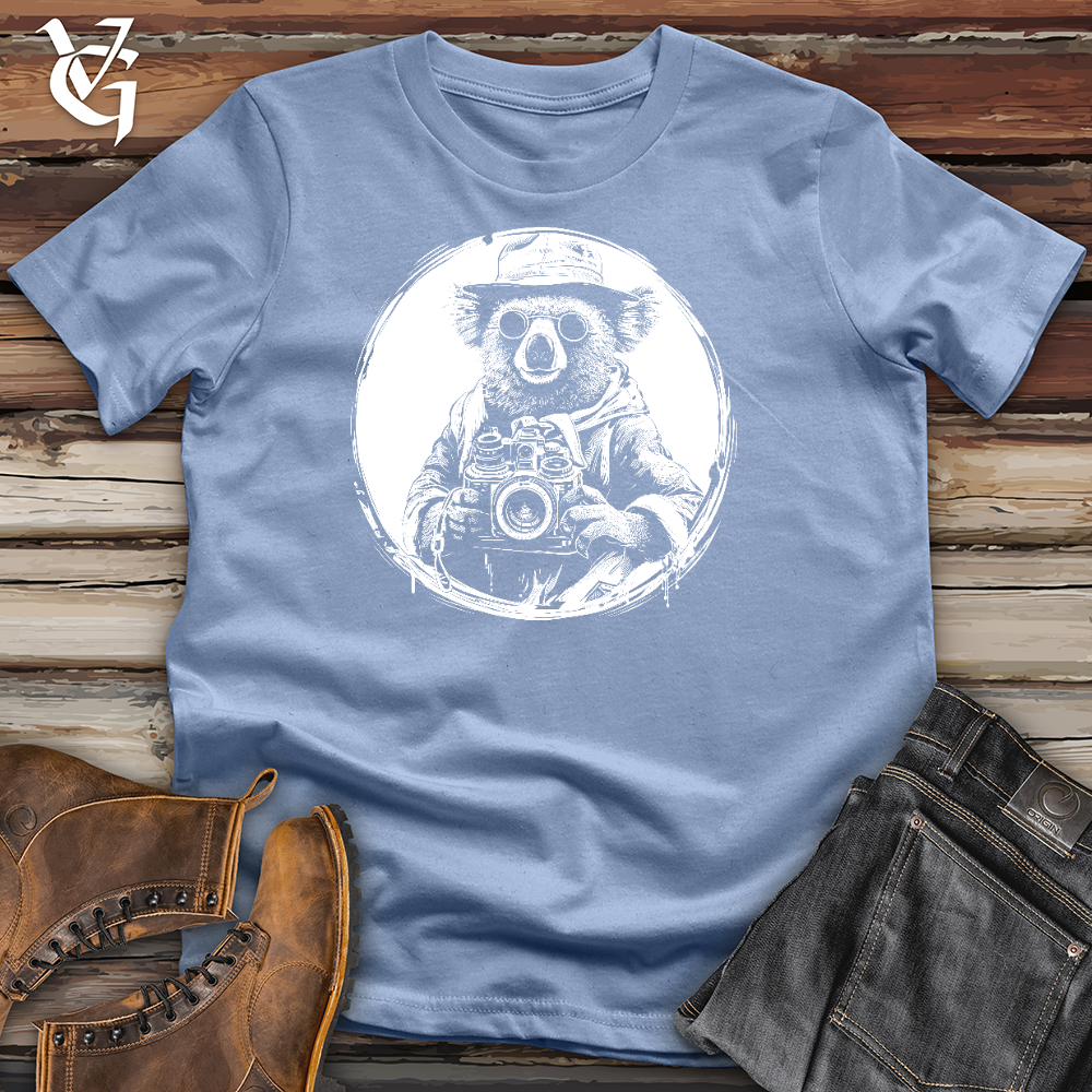 Viking Goods Koala With Camera Cotton Tee Baby Blue / L