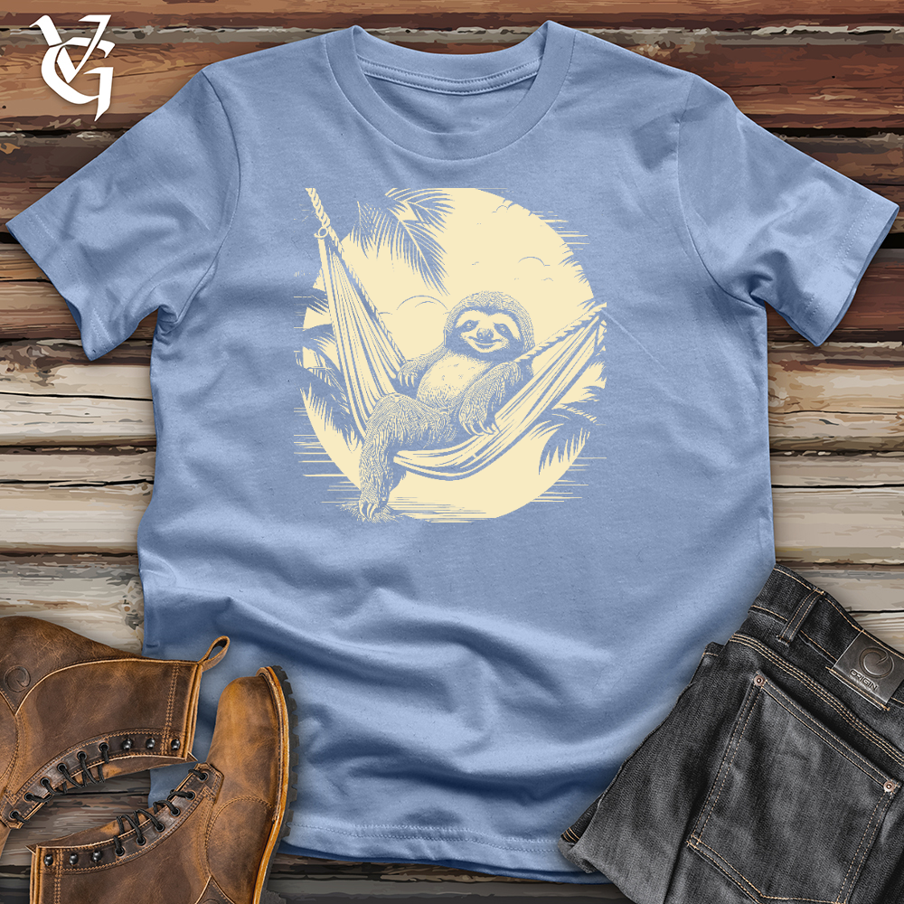 Viking Goods Lazy Sloth Nap Cotton Tee Baby Blue / L