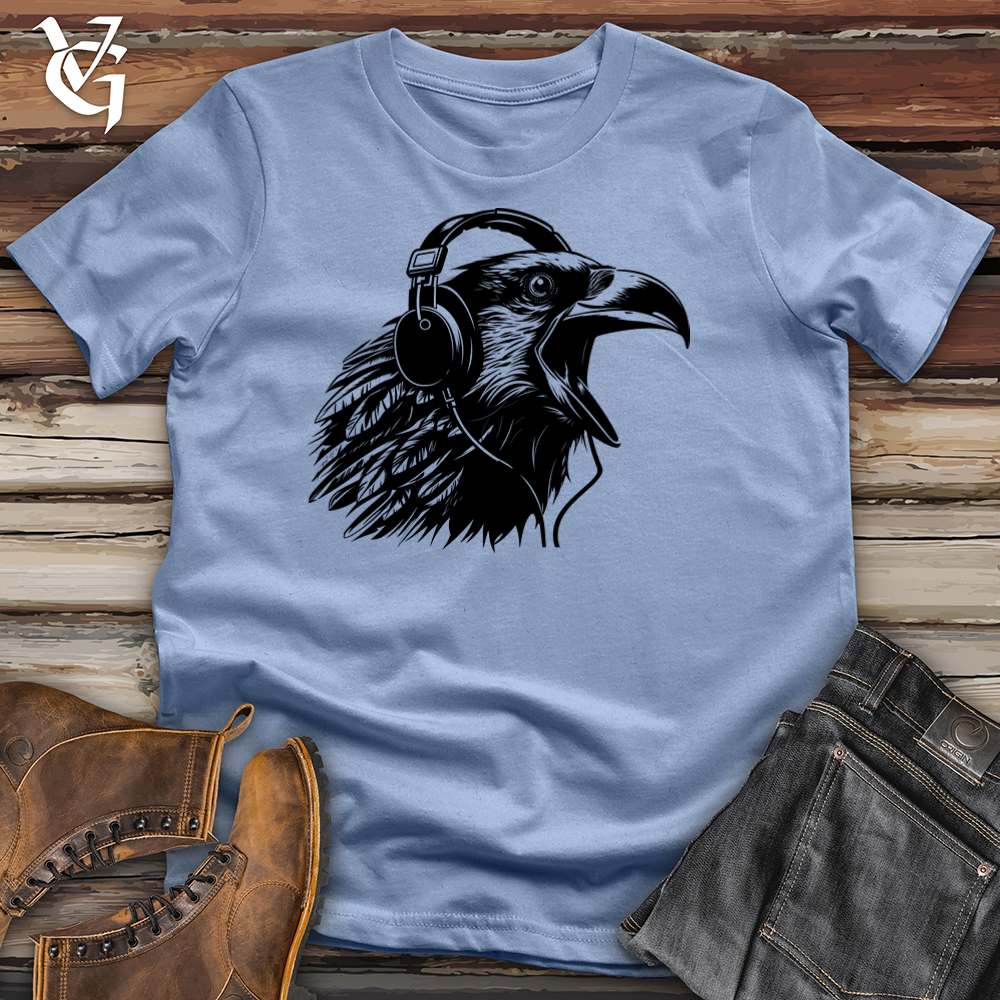 Viking Goods Mic- Check Raven Beats Cotton Tee Baby Blue / L