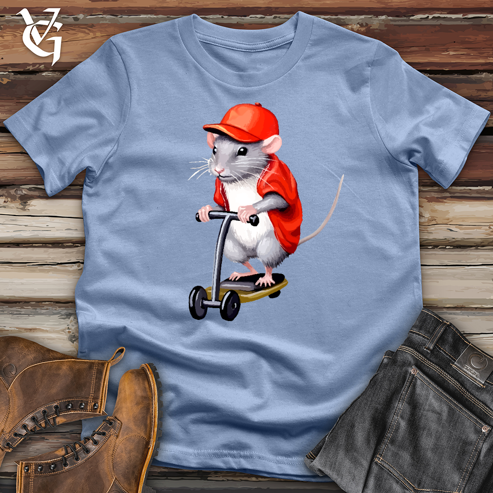 Viking Goods Mouse Scoot Cotton Tee Baby Blue / L