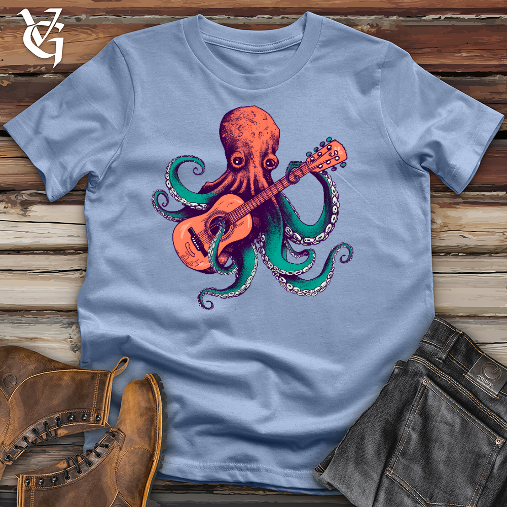 Viking Goods Octopus Guitarist Cotton Tee Baby Blue / L