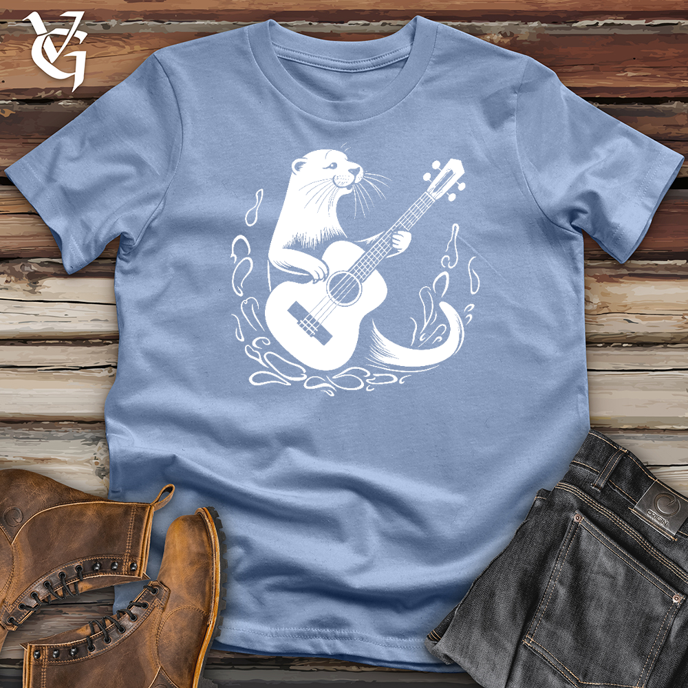 Viking Goods Otter Guitarist Cotton Tee Baby Blue / L