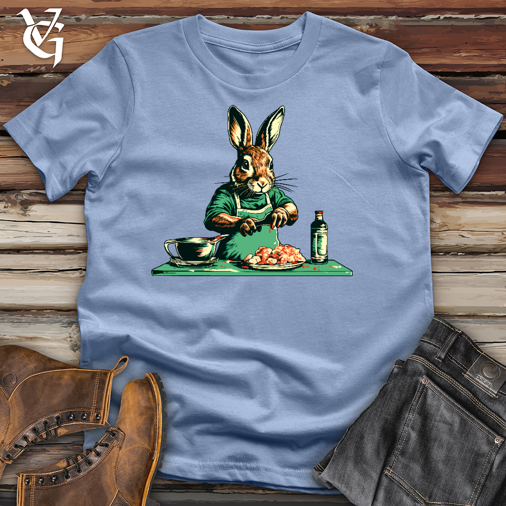Viking Goods Rabbit Preparing Food Cotton Tee Baby Blue / L