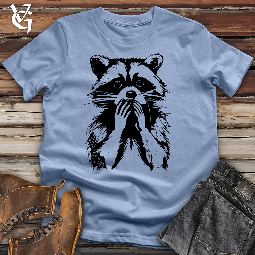 Viking Goods Raccoon Whoops Cotton Tee Baby Blue / L