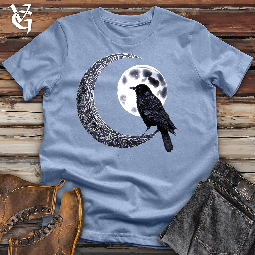 Viking Goods Raven & Moon Negotiations Cotton Tee Baby Blue / L