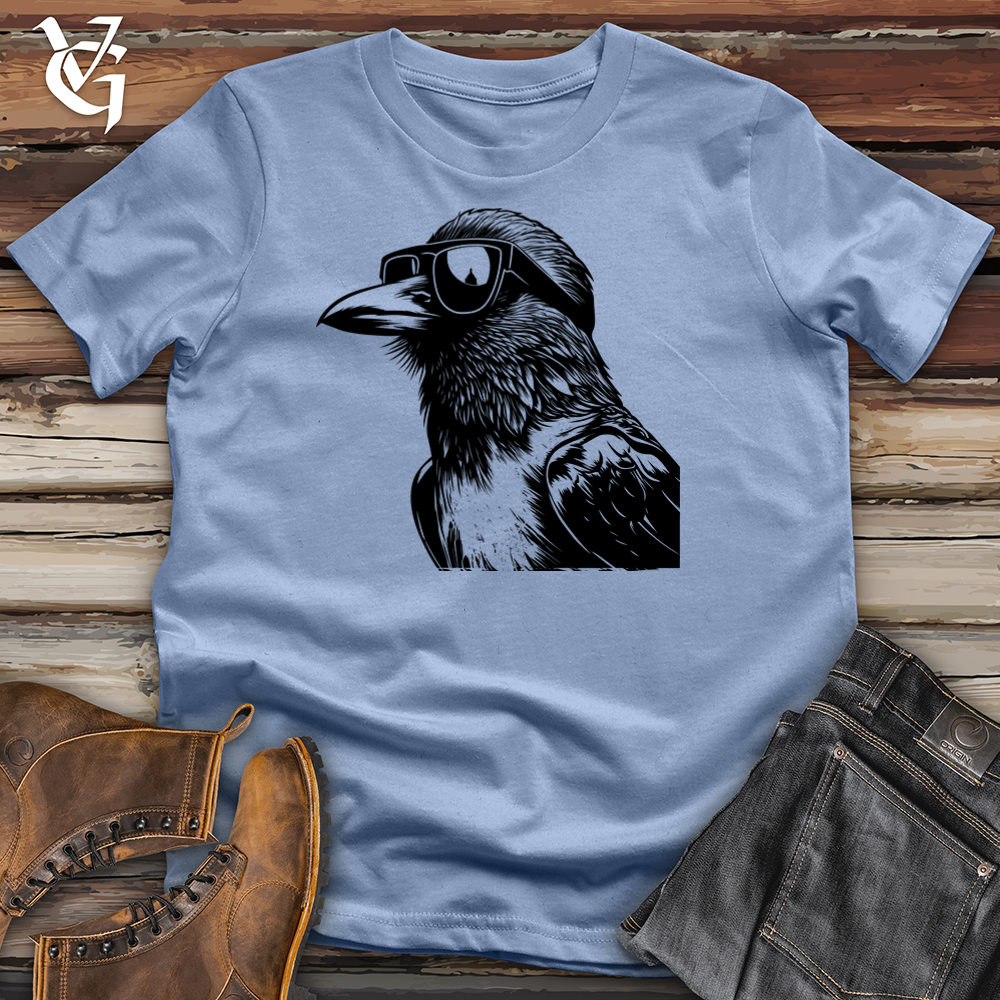 Viking Goods Skateboard Raven Attitude Cotton Tee Baby Blue / L