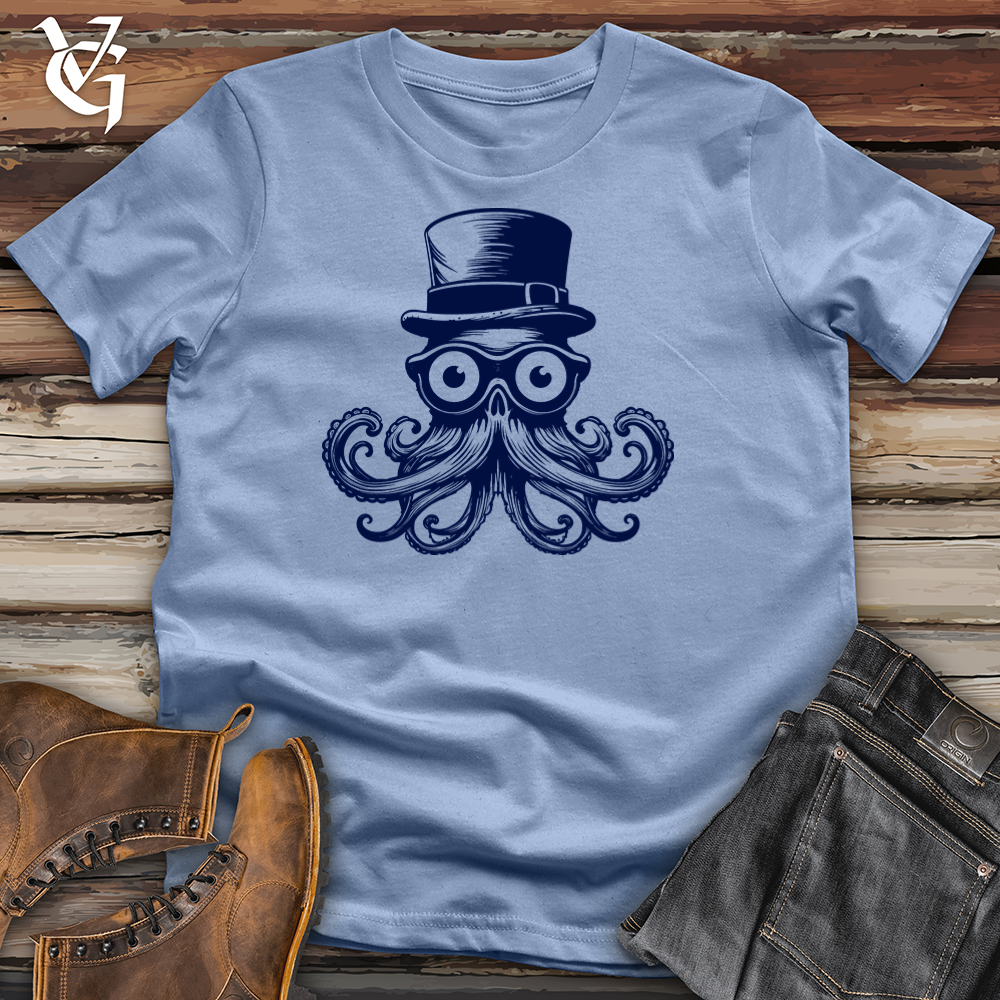 Viking Goods Steampunk Cephalopod Elegance Cotton Tee Baby Blue / L