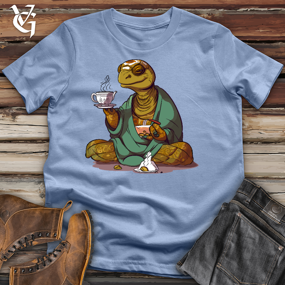 Viking Goods Turtle Tea Time Cotton Tee Baby Blue / L