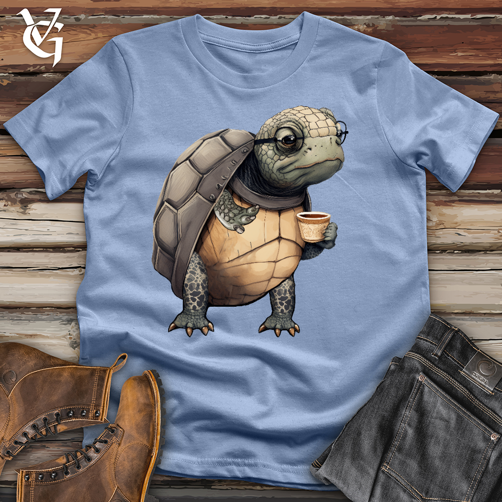 Viking Goods Turtle Tea Time Cotton Tee Baby Blue / L