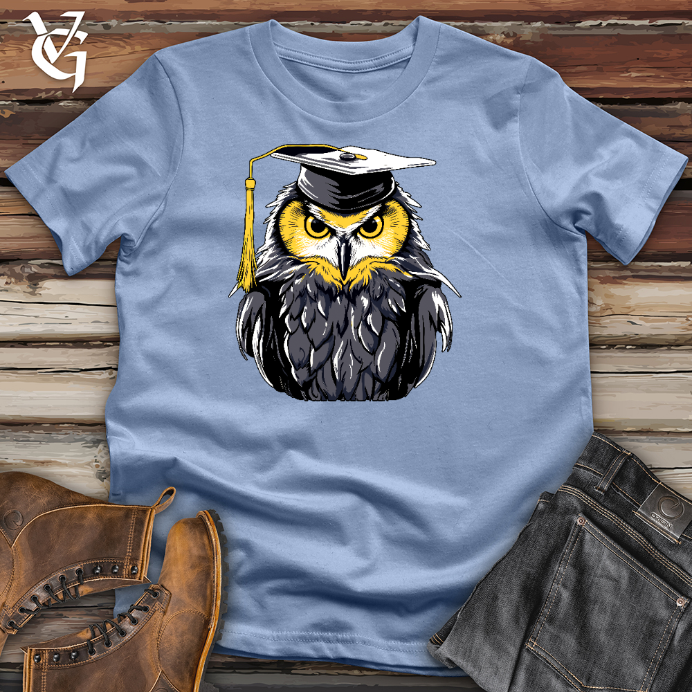 Viking Goods Valedictorian Owl Cotton Tee Baby Blue / L