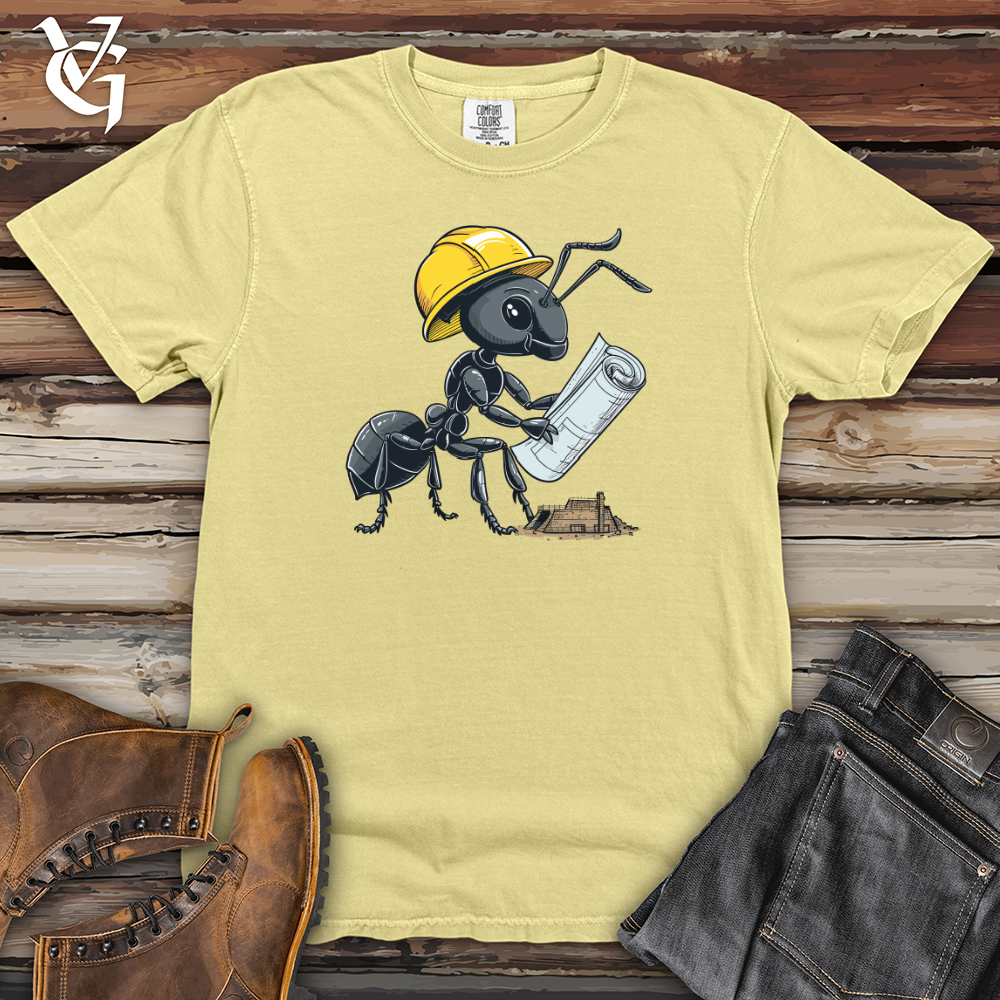 Viking Goods Ant Construction Planner Heavy Cotton Comfort Colors Tee Banana / L