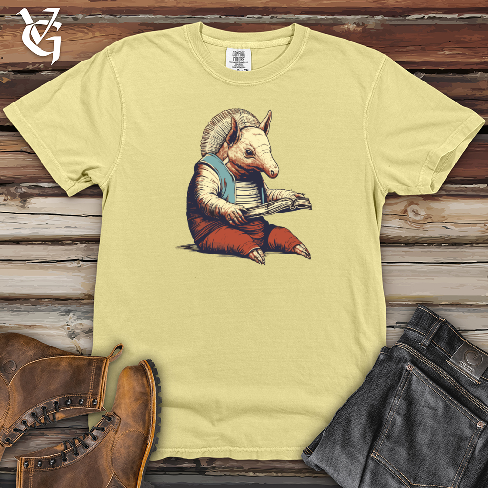 Viking Goods Armadillo Booklover Blissful Read Heavy Cotton Comfort Colors Tee Banana / L