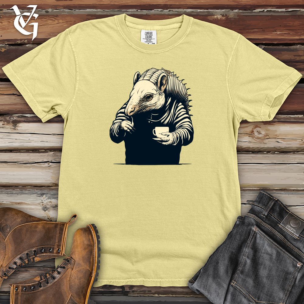 Viking Goods Armadillo Coffee Indulgence Time Heavy Cotton Comfort Colors Tee Banana / L