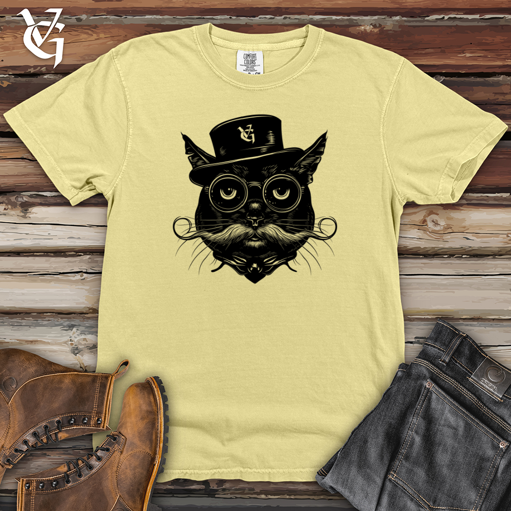 Viking Goods Cat Gentleman Monocle Heavy Cotton Comfort Colors Tee Banana / L