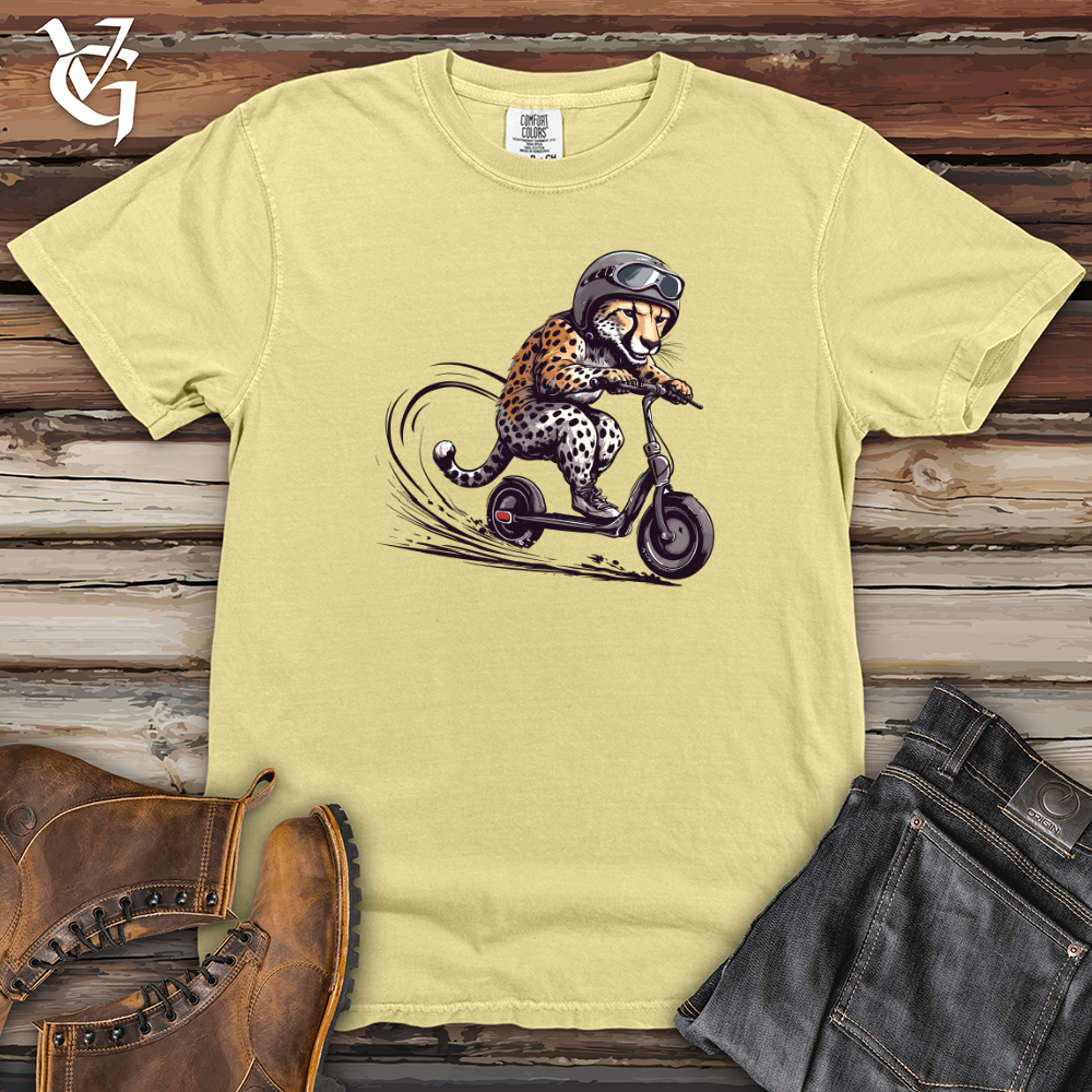 Viking Goods Cheetah Scooter Rush Heavy Cotton Comfort Colors Tee Banana / L