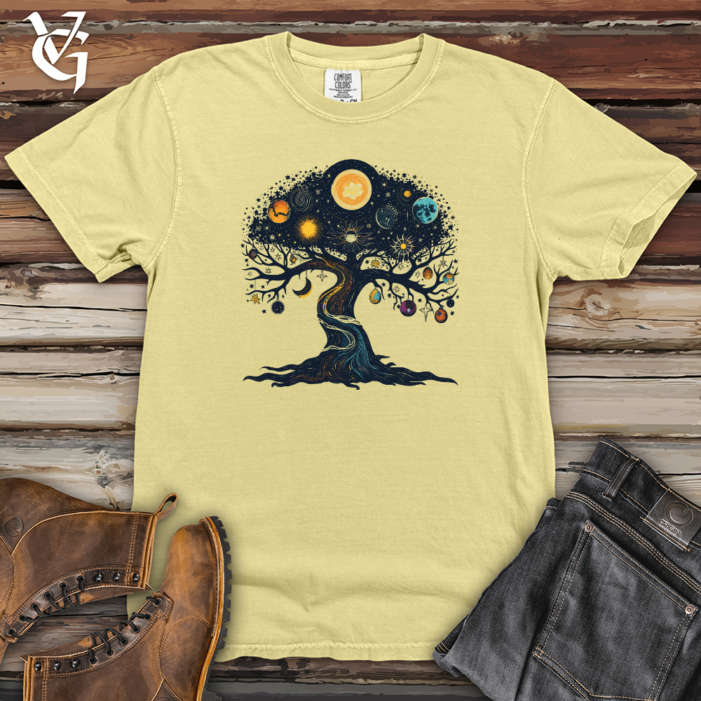 Viking Goods Cosmic Tree Universe Heavy Cotton Comfort Colors Tee Banana / L