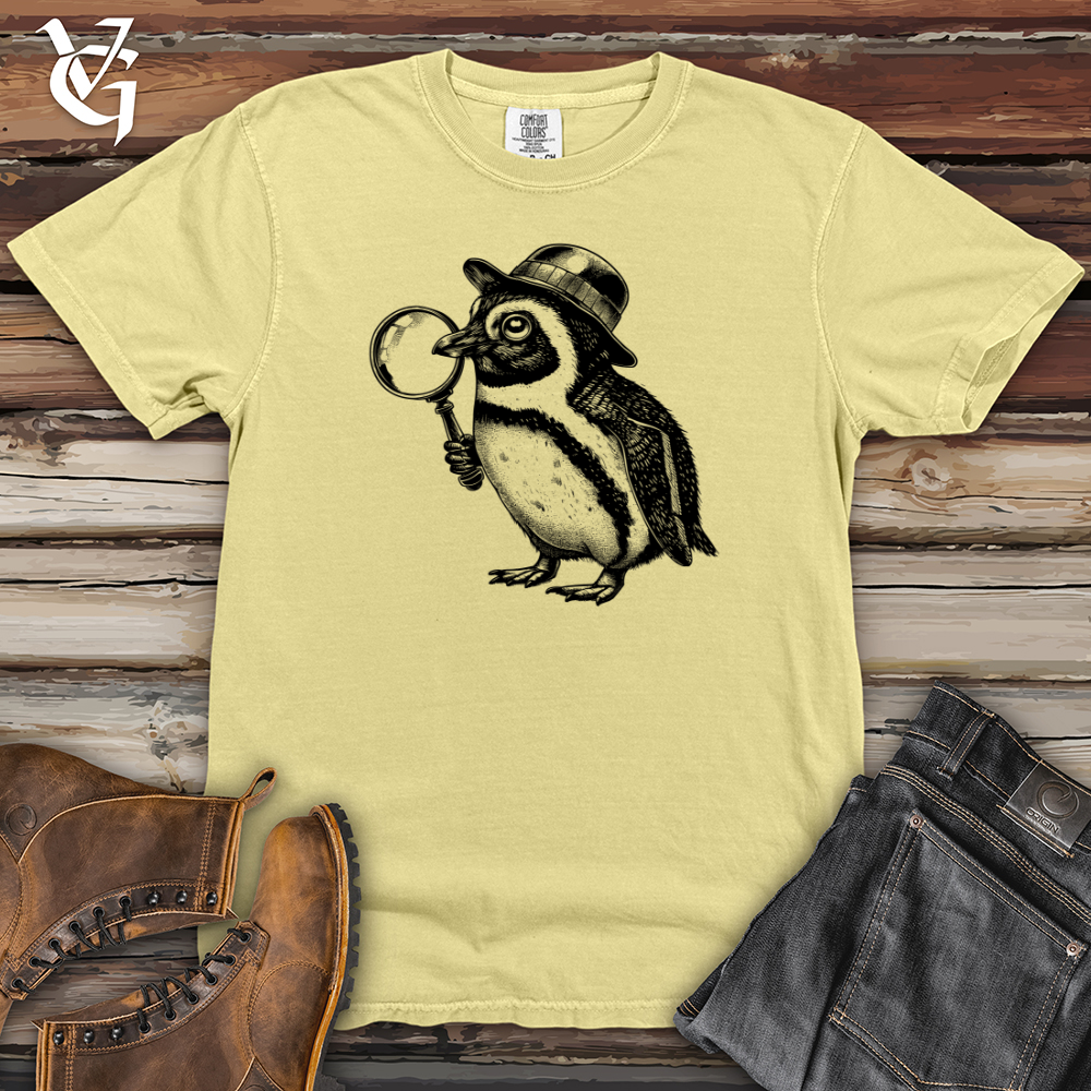 Viking Goods Detective Penguin Lookout Heavy Cotton Comfort Colors Tee Banana / L